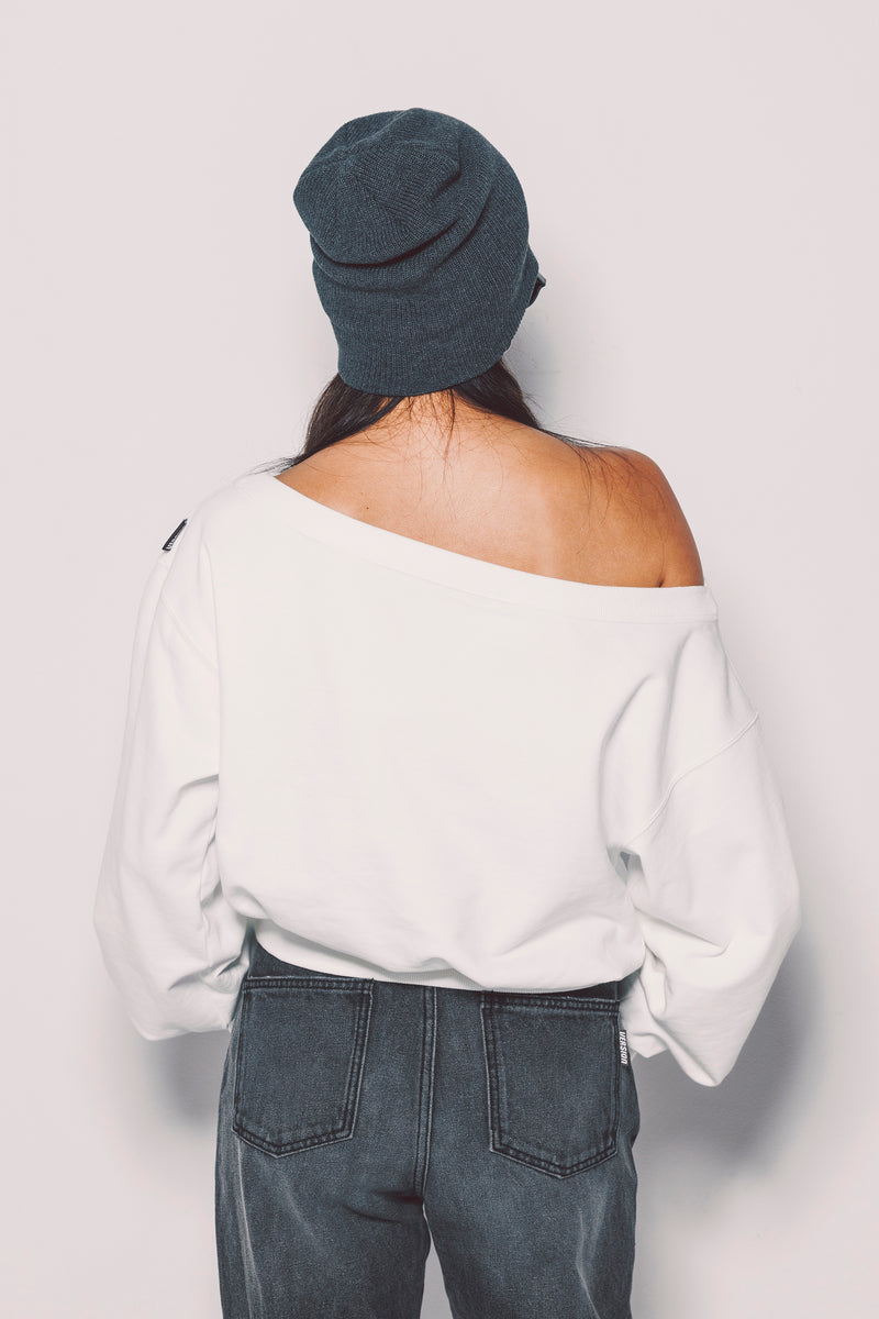Off-Shoulder Sweatshirt【V2532203】
