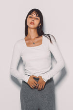 Back Shirring Long Sleeve Top【V2532202】