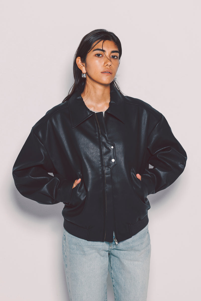 Boyfriend Leather Jacket【V2532401】