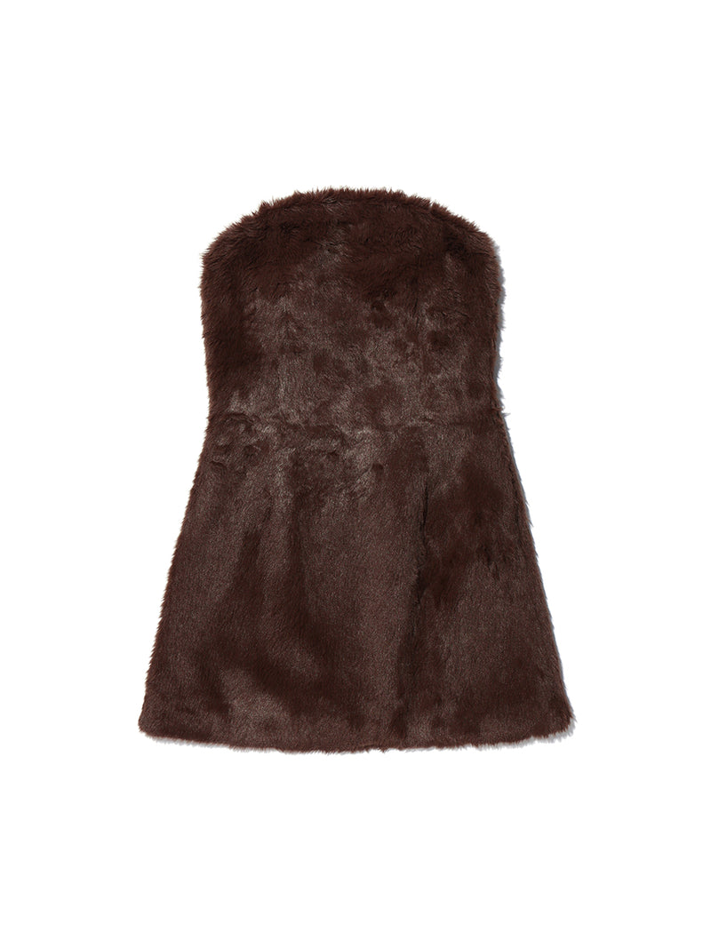 FUR TUBE TOP DRESS【YHOPED001】