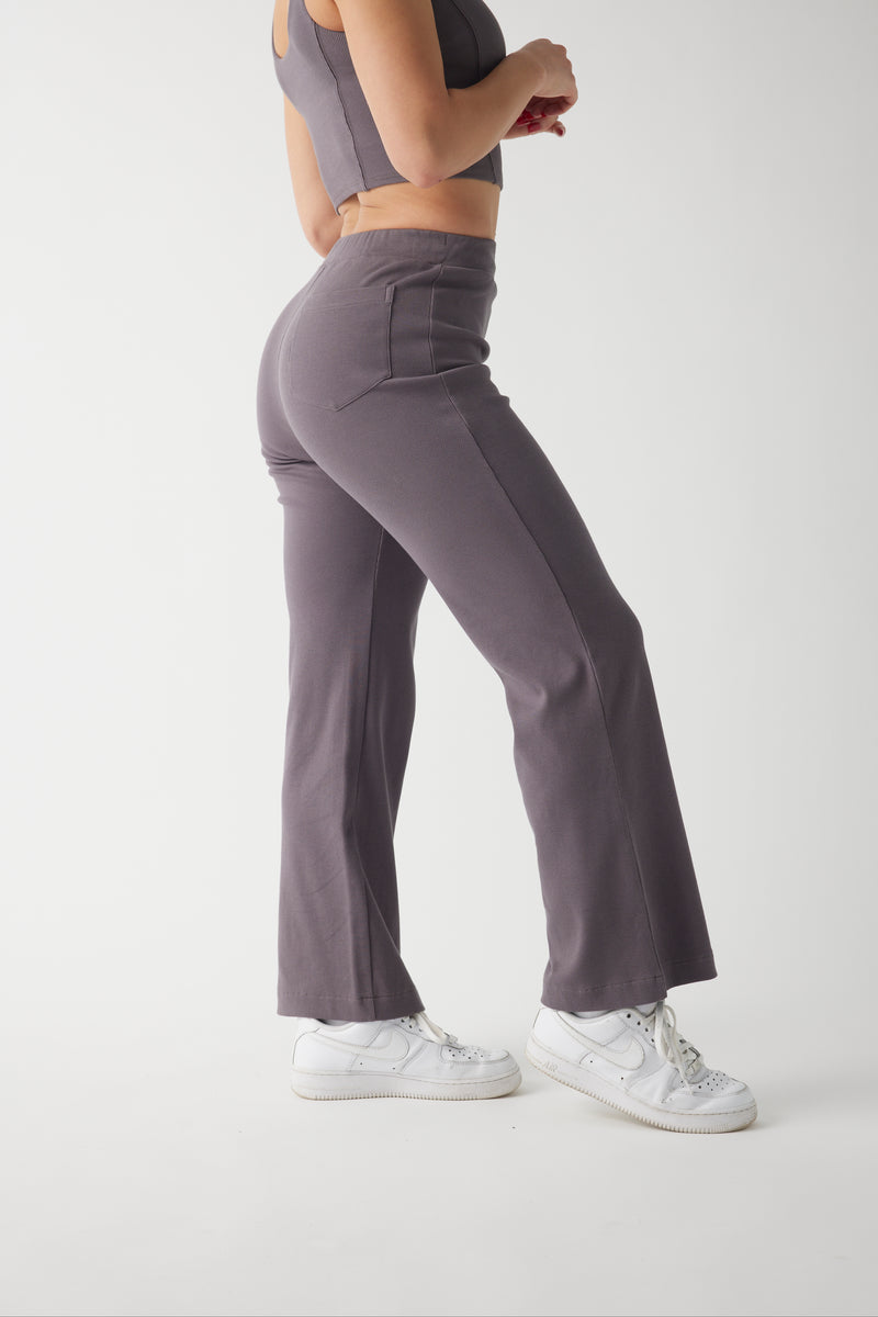 High rise straight pants【V2312603】