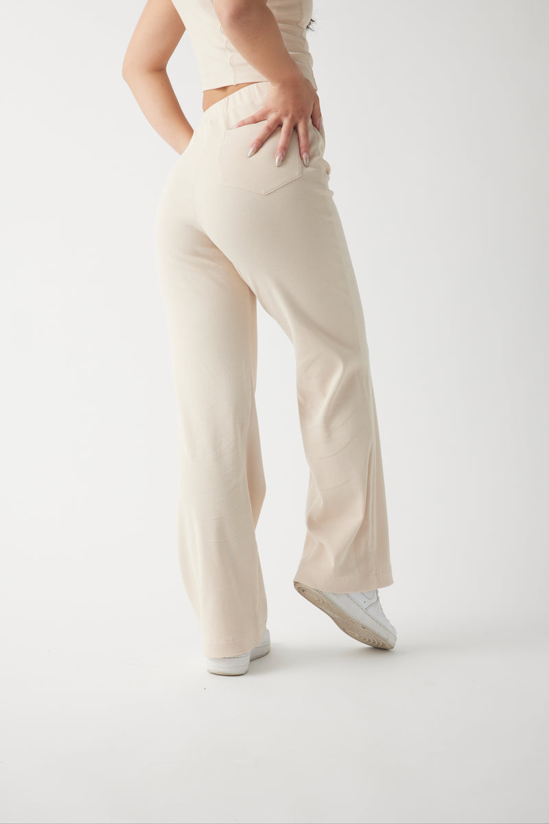 High rise straight pants【V2312603】